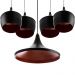 Conjunto Lustres Pendente Tom Dixon 1 Chapéu + 4 Balão Preto
