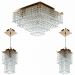 Kit 1 Lustre Cristal Acr Dream + 2 Pendentes Spark Cobre