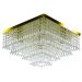 Kit 1 Lustre Cristal Acr Dream + 2 Pendentes Spark Dourado