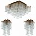Kit 1 Lustre Cristal Acr. Dream + 2 Lustres Spark Cobre