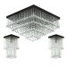 Kit 1 Lustre Cristal Acr. Dream + 2 Lustres Spark Preto