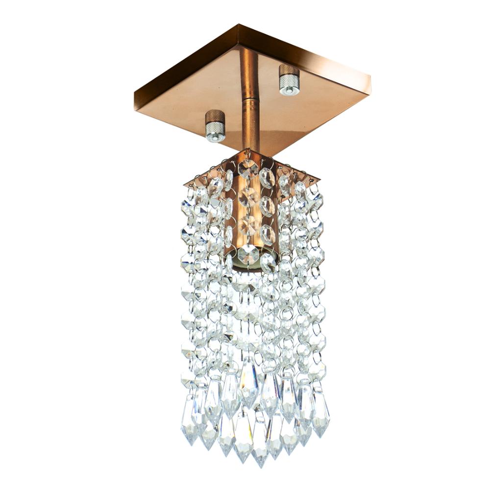 Kit 1 Lustres Cristal Acr. Marrycrillic +4 Clearcrilic Cobre