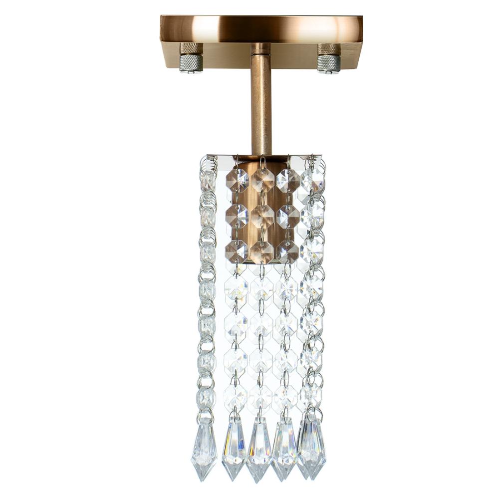Kit 1 Lustres Cristal Acr. Marrycrillic +4 Clearcrilic Cobre