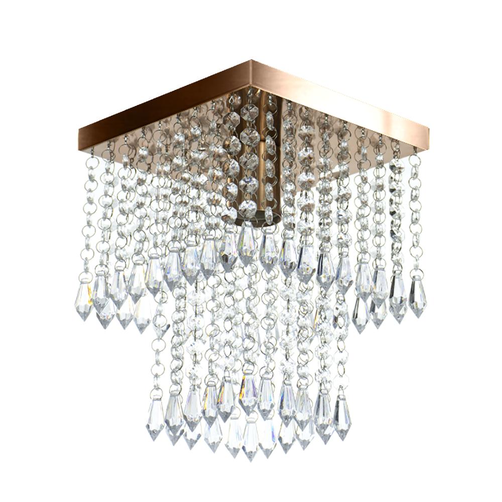Kit 1 Lustres Cristal Acr. Marrycrillic +4 Clearcrilic Cobre