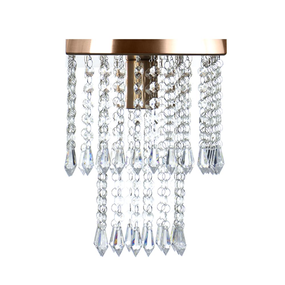 Kit 1 Lustres Cristal Acr. Marrycrillic +4 Clearcrilic Cobre