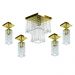 Kit 1 Lustres Cristal Acr. Marrycrillic +4 Clearcrilic Gold.