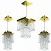 Kit 1 Pendente Cristal Acr Marry + 2 Pendentes Spark Dourado
