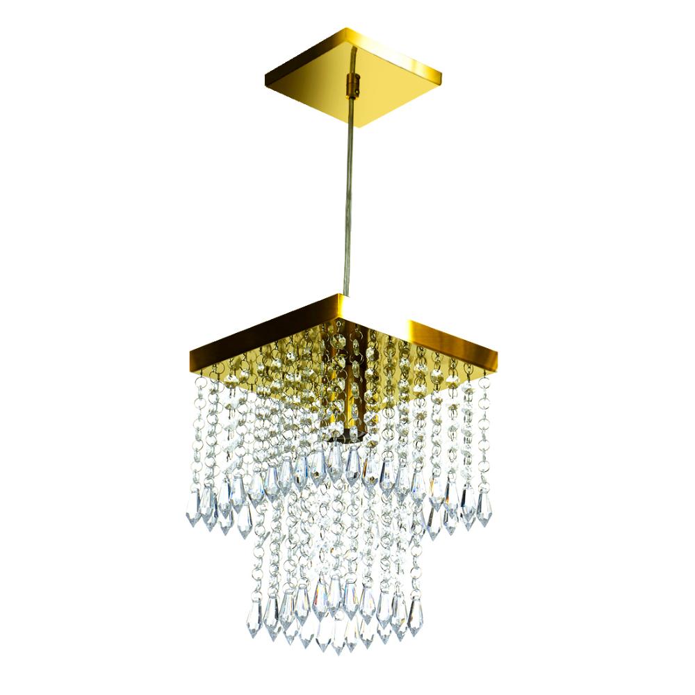 Kit 1 Pendente Cristal Acr Marry + 2 Pendentes Spark Dourado