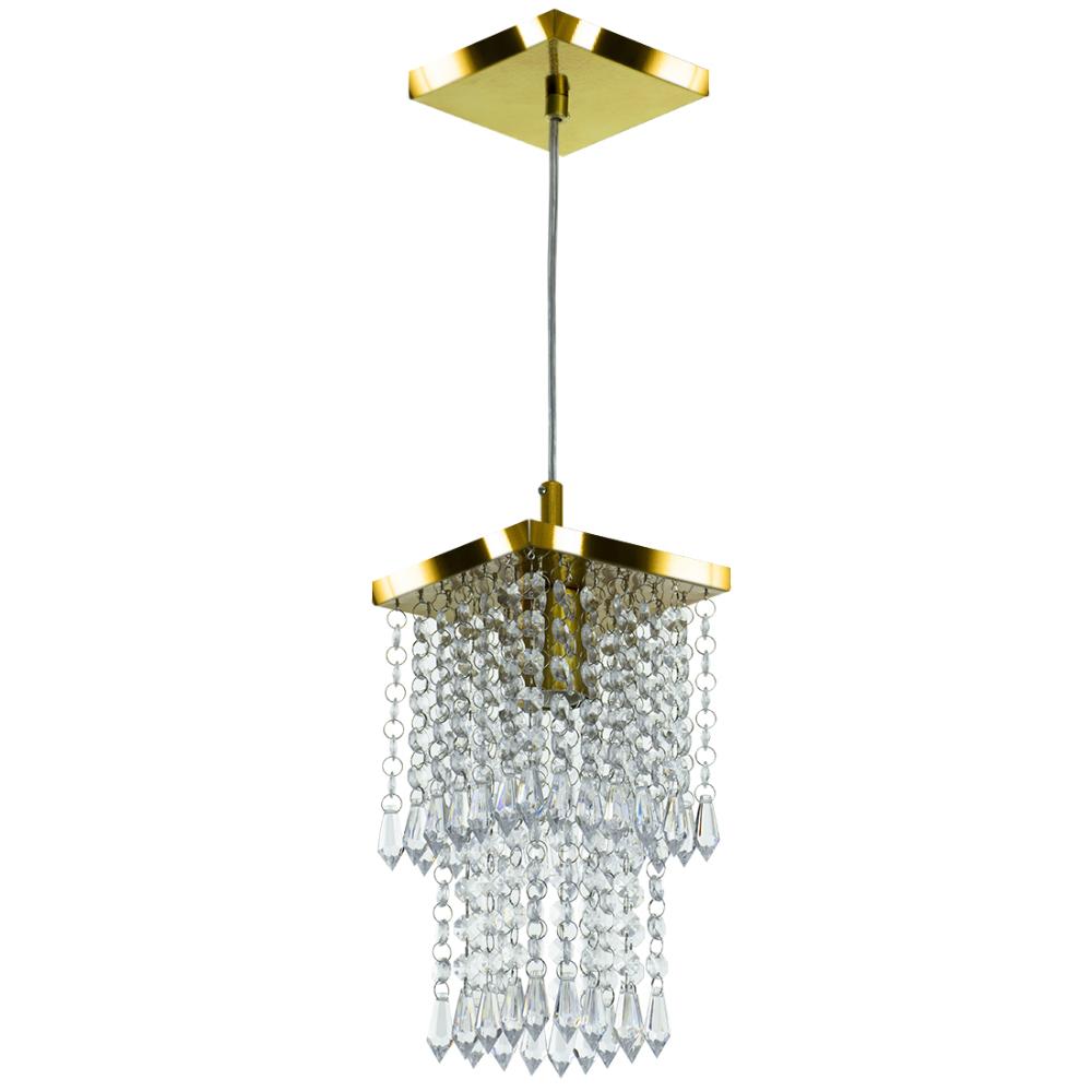 Kit 1 Pendente Cristal Acr Marry + 2 Pendentes Spark Dourado