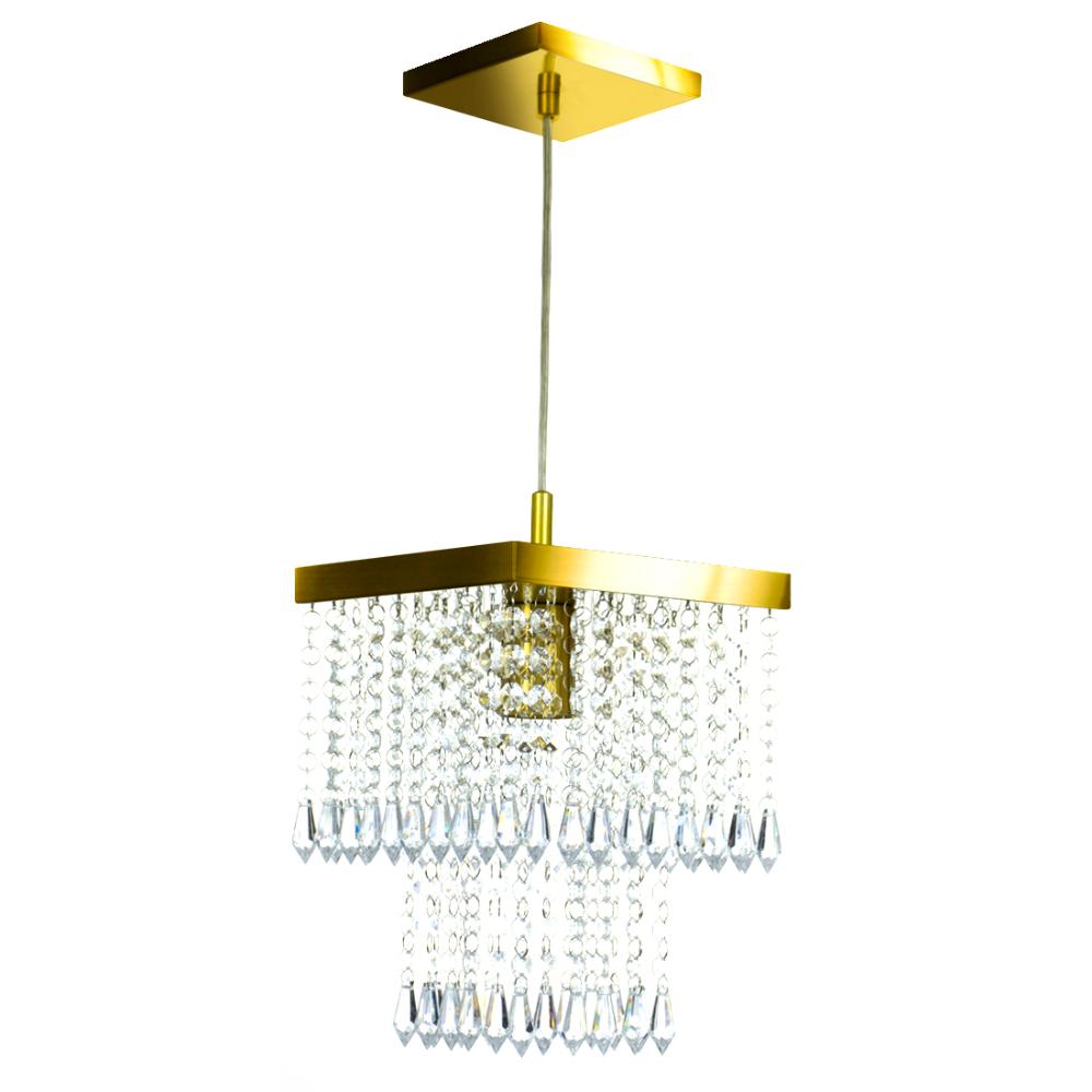 Kit 1 Pendente Cristal Acr Marry + 2 Pendentes Spark Dourado