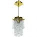 Kit 1 Pendente Cristal Acr Marry + 2 Pendentes Spark Dourado