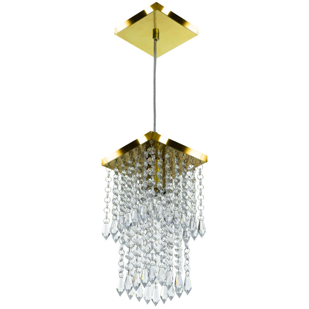Kit 1 Pendente Cristal Acr Marry + 2 Pendentes Spark Dourado