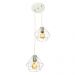 Kit 1 Pendente Duplo + 2 Arandelas Diamante Aramado Branco