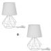 Kit 2 Abajur Diamante Dome Branco Com Aramado Branco