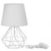 Kit 2 Abajur Diamante Dome Branco Com Aramado Branco