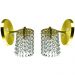 Kit 2 Arandela de Cristal Legitimo Clearcast Redonda Dourado