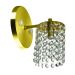Kit 2 Arandela de Cristal Legitimo Clearcast Redonda Dourado