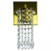 Kit 2 Arandelas Cristal Acril. Clearcrillic Quadrada Dourado
