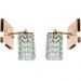 Kit 2 Arandelas De Cristal Legitimo Clearwall Cobre