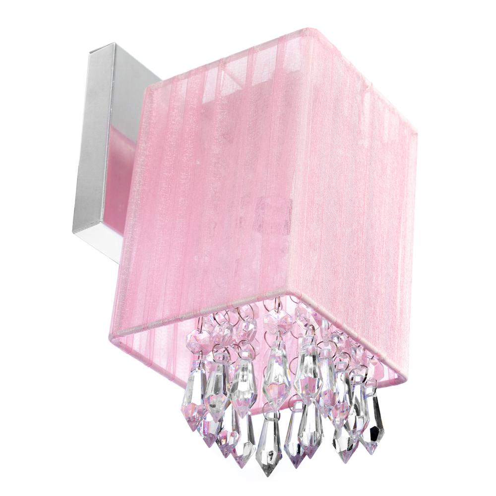 Kit 2 Arandelas Quadrada Cganza Linda Imperdível Rosa