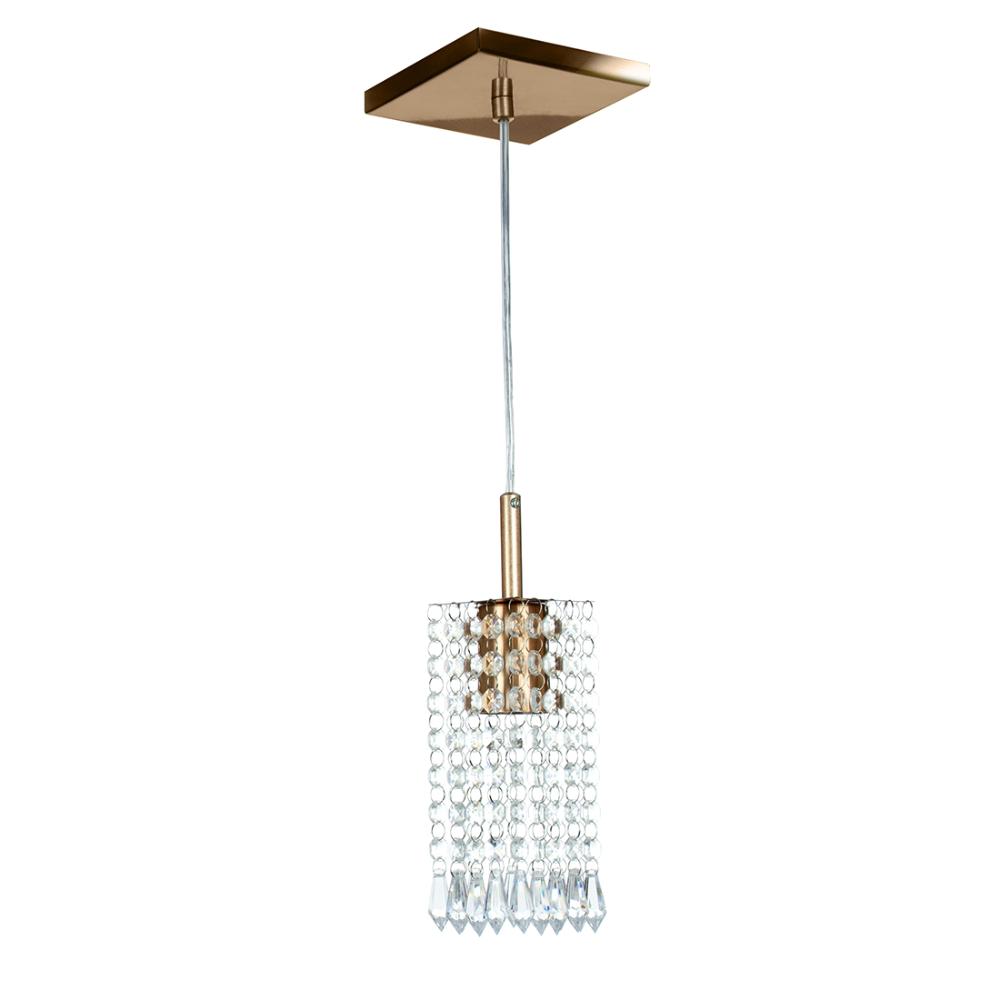 Kit 2 Lustre Pendente Clearcrillic Cristal De Acrílico Cobre