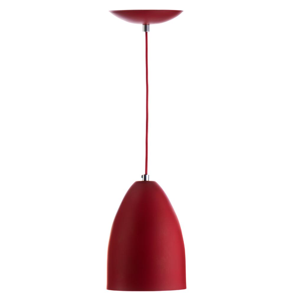 Kit 2 Lustre Pendente Cone De Alumínio 20x14cm Vermelho