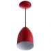 Kit 2 Lustre Pendente Cone De Alumínio 20x14cm Vermelho