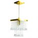 Kit 2 Lustre Pendente De Cristal Acrílico Marrycriic Dourado
