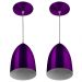 Kit 2 Lustre Pendente Luminária Sadan Alumínio Roxo Metalico