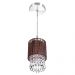 Kit 2 Lustre Pendente Redondo Cupula Cganza Cristal Acrílc Marrom