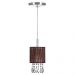 Kit 2 Lustre Pendente Redondo Cupula Cganza Cristal Acrílc Marrom