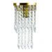 Kit 2 Lustre Plafon De Cristal Acrilico Spark Dourado