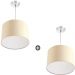 Kit 2 Lustres Cupula Pendente Dome 30x20cm Magnífico Bege