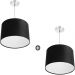 Kit 2 Lustres Cupula Pendente Dome 30x20cm Magnífico Preto