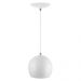 Kit 2 Lustres Pendente Bola Pequena Alumínio 15cm Soquete E-27 Branco
