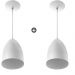 Kit 2 Lustres Pendente Cone De Alumínio 20x14cm Soquete E-27 Branco