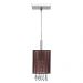 Kit 2 Lustres Pendente Cupula Quadrada Cganza Cristal Acrílic Marrom