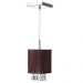 Kit 2 Lustres Pendente Cupula Quadrada Cganza Cristal Acrílic Marrom