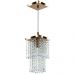 Kit 2 Lustres Pendente De Cristal Acrilico Spark Cobre