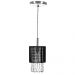 Kit 2 Pendente Cupula Redondo ClearFio Cristal Acr. Preto