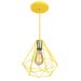 Kit 2 Pendentes Diamante Aramado Grande Amarelo