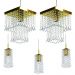 Kit 2 Pendentes Marrycrillic + 3 Pendentes Clearcrilic Gold