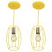 Kit 2 Pendentes Pequim Aramado Amarelo