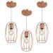 Kit 2 Pendentes Pequim Aramado Cobre