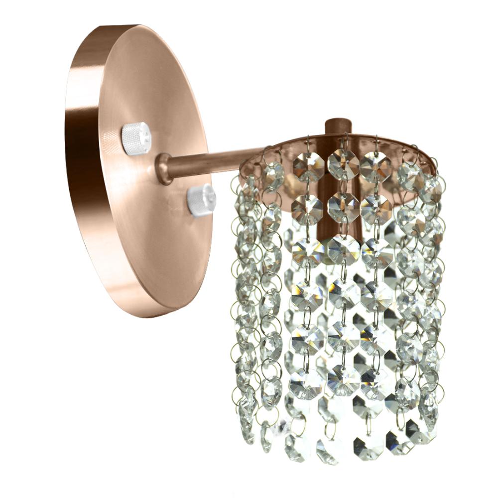 Kit 3 Arandela de Cristal Legitimo Clearcast Redonda Cobre