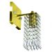 Kit 3 Arandelas Cristal Acril. Clearcrillic Quadrada Dourado