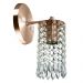 Kit 3 Arandelas Cristal Acril. Clearcrillic Redondo Cobre
