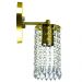 Kit 3 Arandelas Cristal Acril. Clearcrillic Redondo Dourado