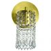 Kit 3 Arandelas Cristal Acril. Clearcrillic Redondo Dourado