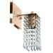 Kit 3 Arandelas Cristal Acrilico Clearcrillic Quadrada Cobre
